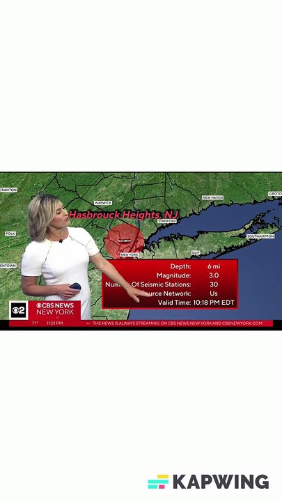 Earthquake tremors felt in parts of New York and New Jersey