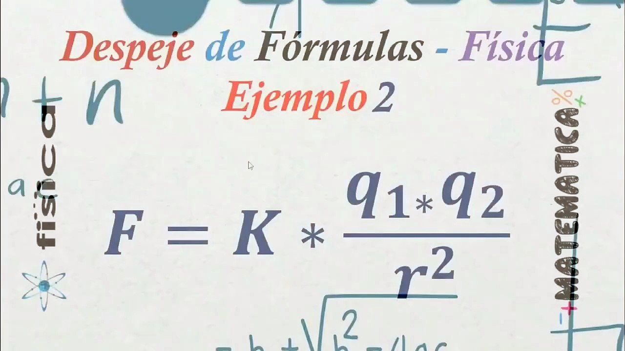 Despeje de Fórmulas Física - Ejemplo 2