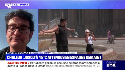 L'Espagne suffoque à cause d'une nouvelle vague de chaleur, avec des températures qui atteindront les 45°C