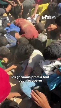 À Gaza, le chaos des largages d'aide humanitaire