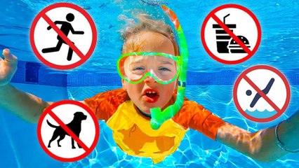 Kids learn safety rules in the pool