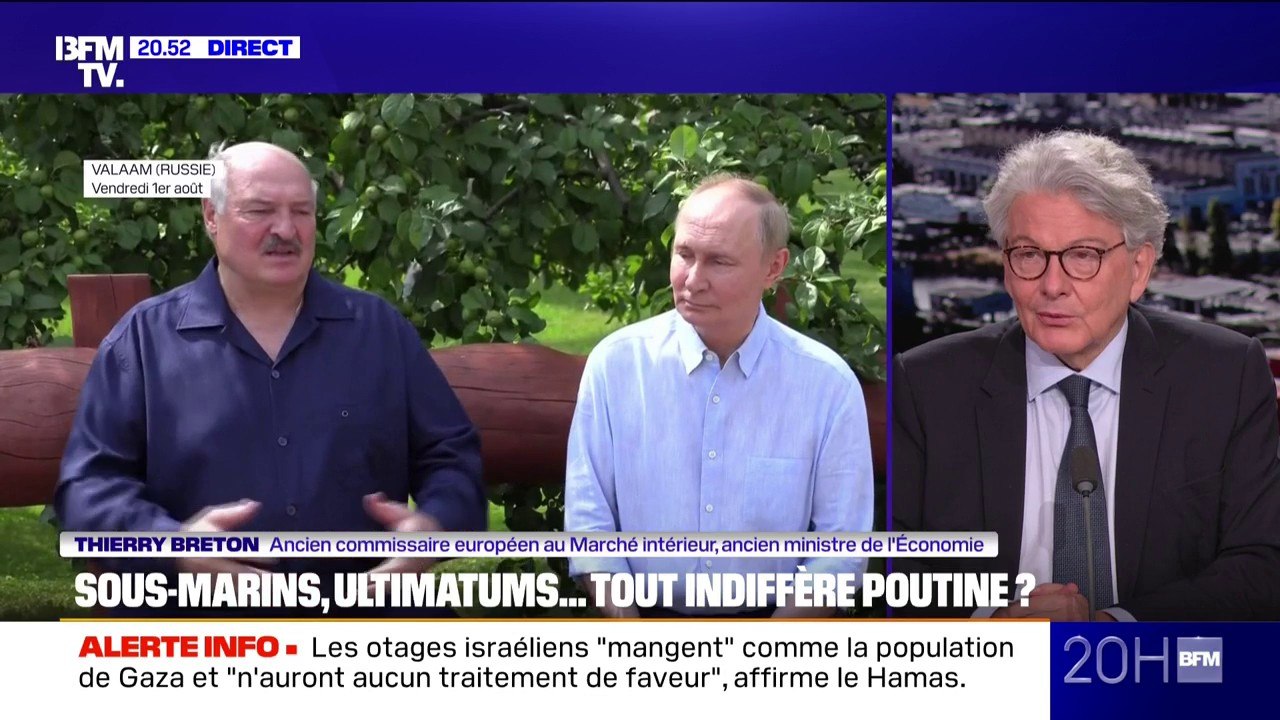 Sous-marins nucléaires: "Il n'y a pas de voie diplomatique" entre Vladimir Poutine et Donald Trump, estime Thierry Breton
