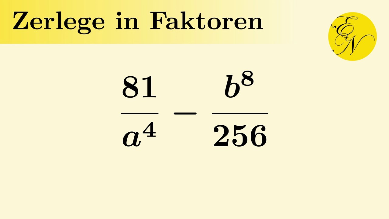 Vollständig faktorisieren mit 3. binomischer Formel