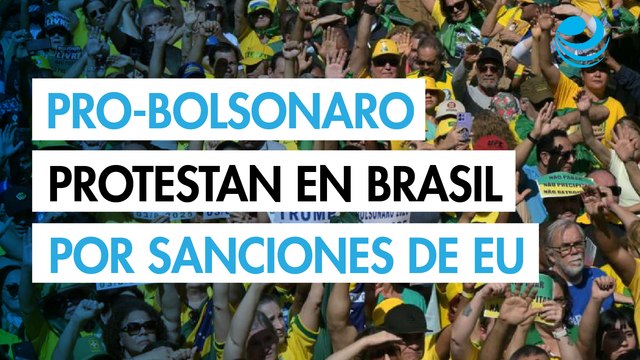 Simpatizantes de Jair Bolsonaro se manifiestan en Brasil tras sanciones de EU
