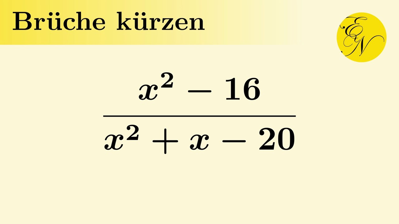 Bruchterme kürzen