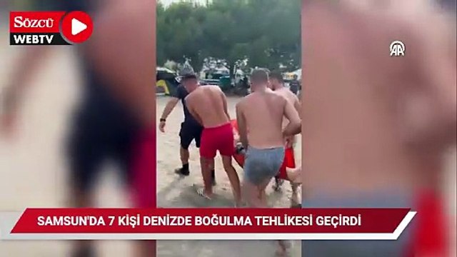 Samsun'da gün içerisinde 7 kişi denizde boğulma tehlikesi geçirdi