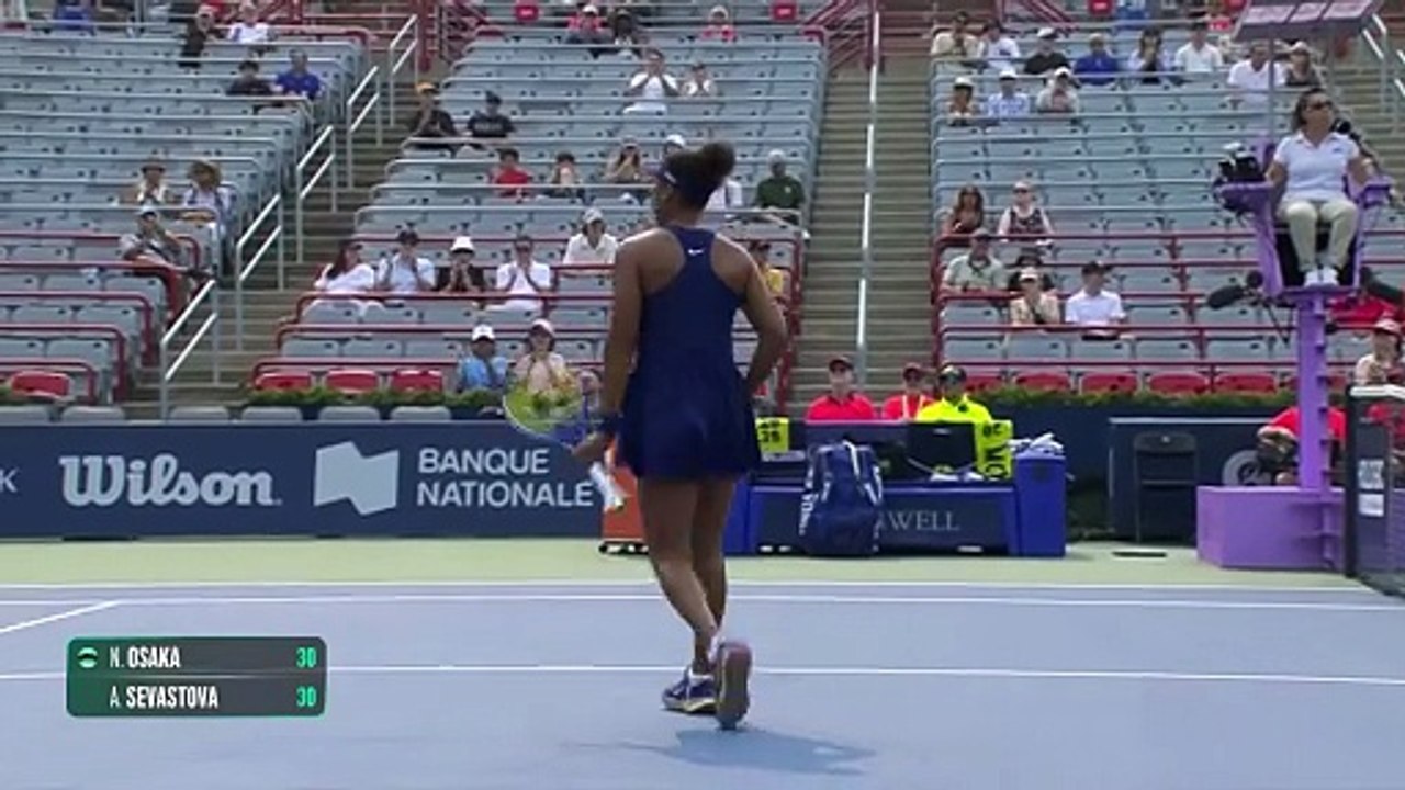 Osaka drops just one game against Sevastova in Montreal