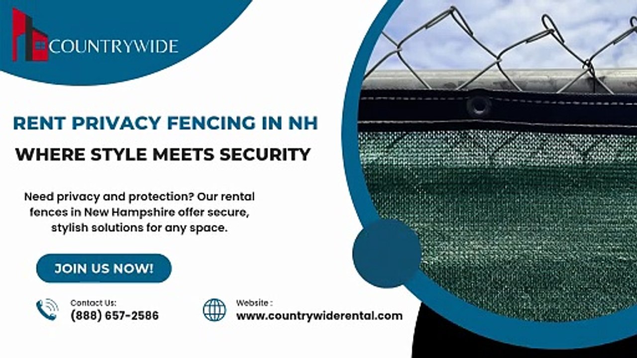 Rent Privacy Fencing in NH Where Style Meets Security | Countrywide Rental