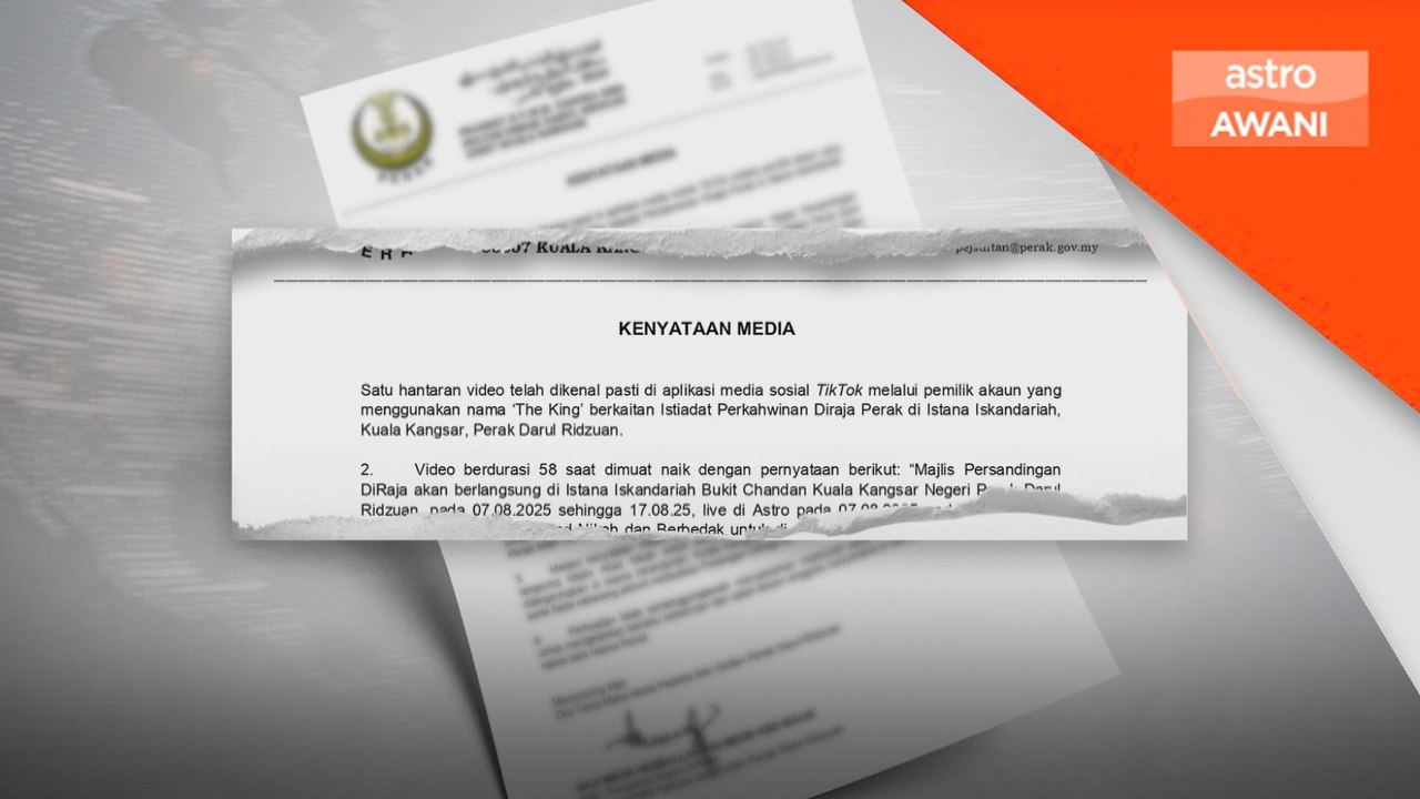 Pejabat Sultan Perak buat laporan polis