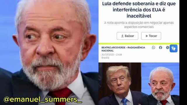 Lula tenta vender uma ideia de ser patriota contra Donald Trump,mas quer vender o Brasil pra China