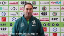 Ricky Stuart shares Sam Backo memories