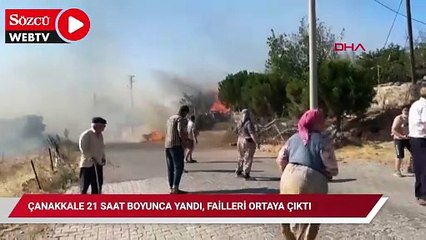 Çanakkale 21 saat boyunca yandı, failleri ortaya çıktı