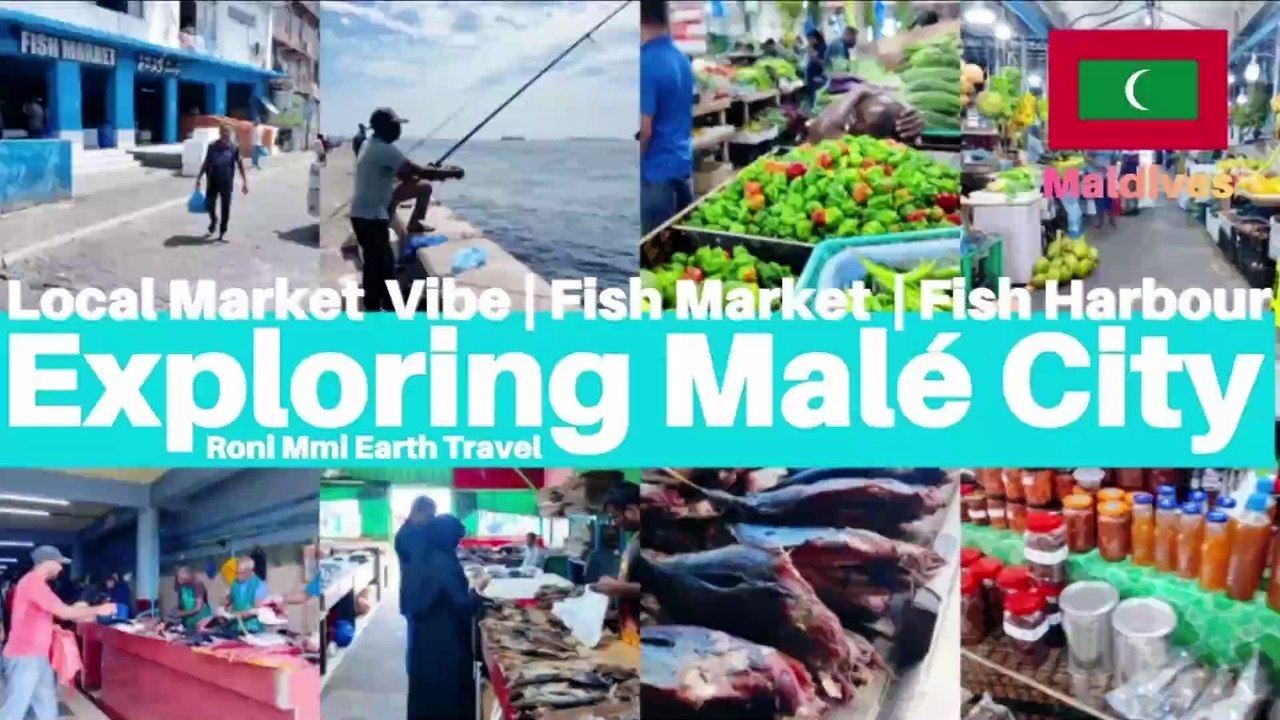 Maldives Local Market - Fish Harbour Walking Tour - Bangladeshi Fishermen মালদ্বীপ ভ্রমণ  Vlog