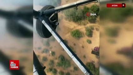 Aydın’da zirai alandaki yangın çıktı