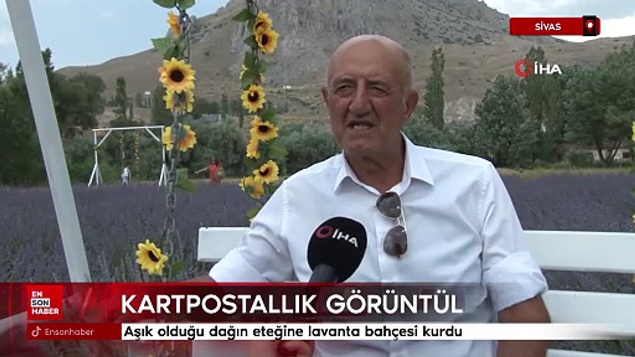 Sivas'ta aşık olduğu dağın eteğine lavanta bahçesi kurdu