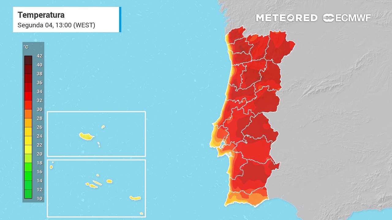 A semana arranca quente em Portugal continental com quase todo o continente sob aviso de calor