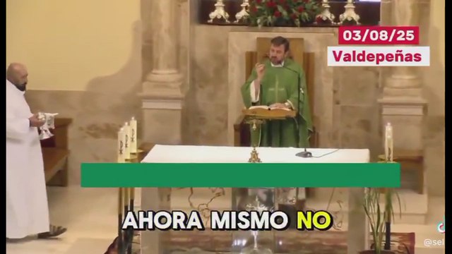 El aplaudido alegato por los derechos laborales del cura de Valdepeñas en plena misa