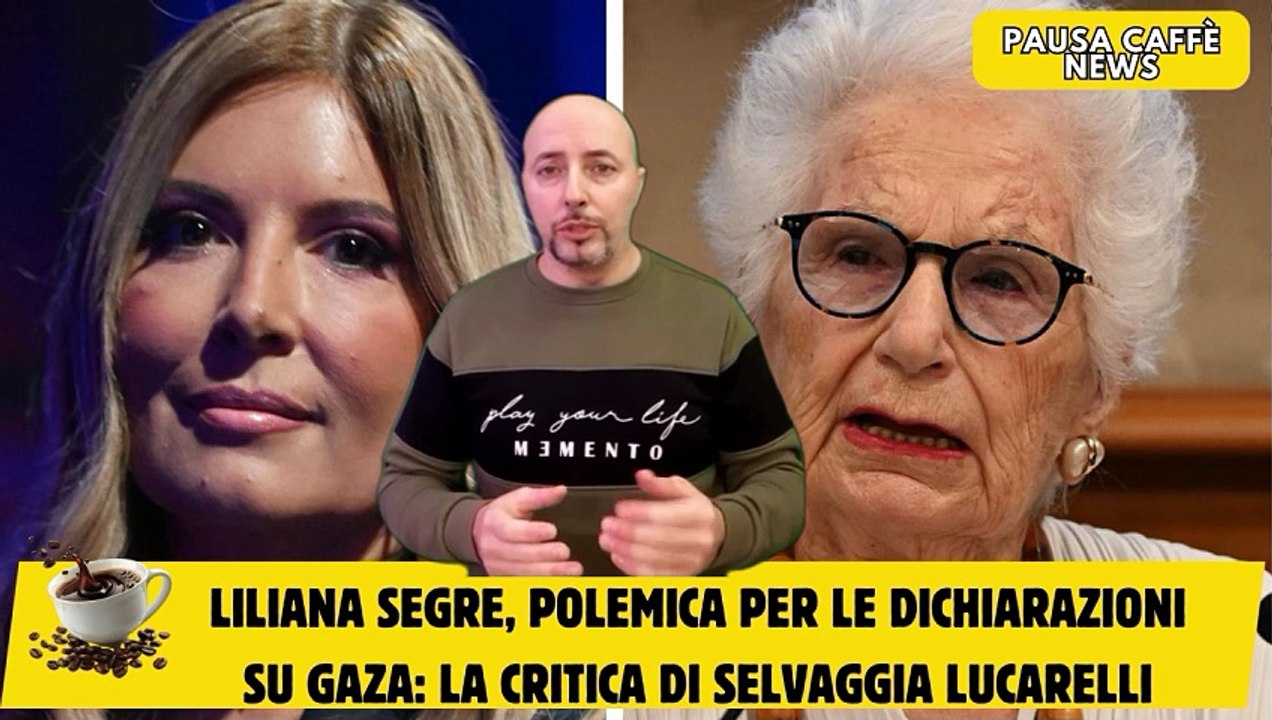 Liliana Segre, polemica per le dichiarazioni su Gaza la critica di Selvaggia Lucarelli