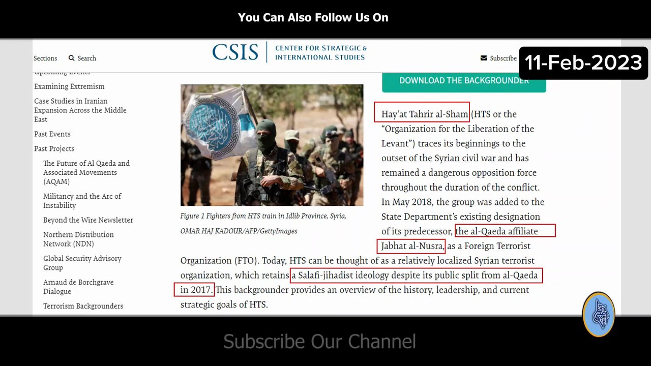 2023-02-11 Video I Lashkar-E-Sufyani HTS I Analysis on Bashar al-Assad's weakening grip on power and the potential takeover of Syria by the forces in Jolan