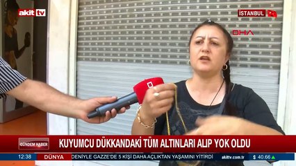Kuyumcu dükkandaki tüm altınları alıp yok oldu