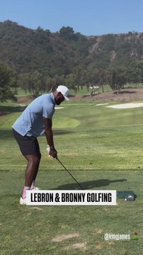 LEBRON JAMES sorprende a los fans jugando GOLF con BRONNY durante sus vacaciones