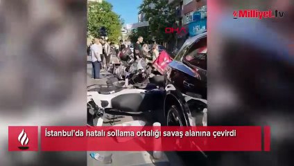 İstanbul'da hatalı sollama ortalığı savaş alanına çevirdi