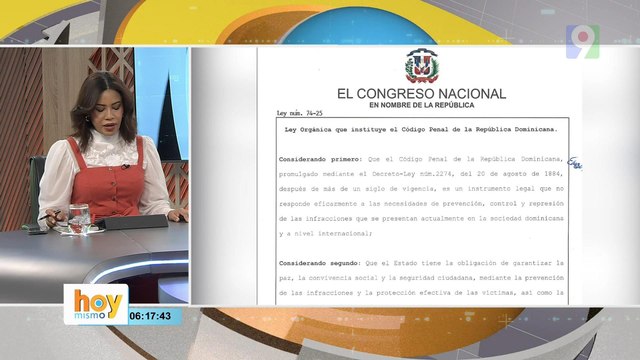 ¡Última Hora! Presidente Abinader promulga el Código Penal | Hoy Mismo