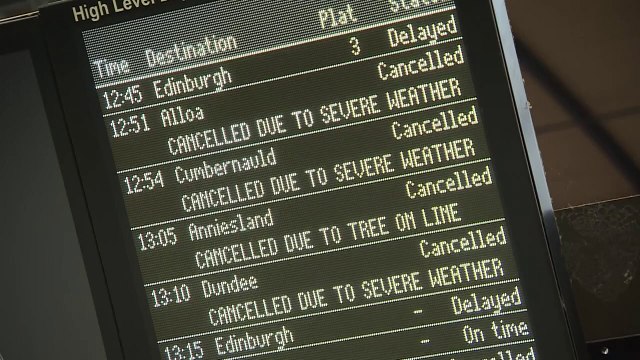 Storm Floris causes rail chaos in Scotland
