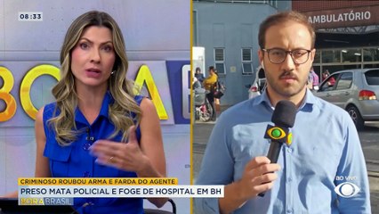 Preso mata policial e foge de hospital em Belo Horizonte
