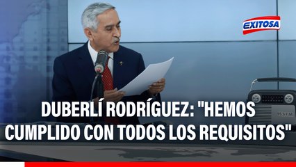 Duberlí Rodríguez: "Se está haciendo un abuso contra la democracia, hemos cumplido con todos los requisitos"