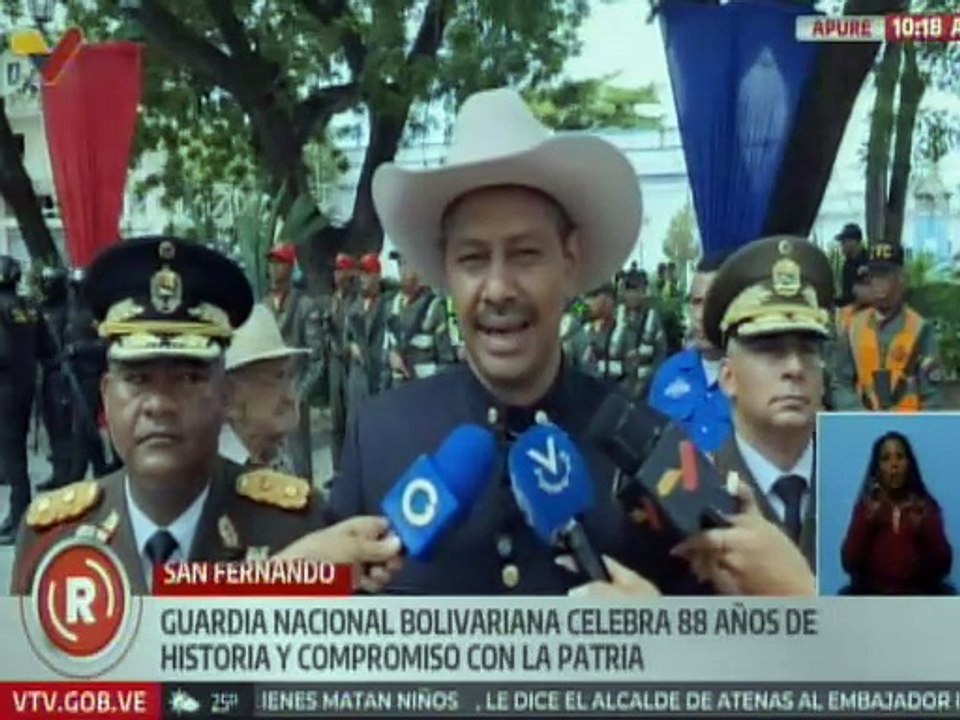 Apure | Autoridades Nacionales celebraron el 88° Aniversario de la Guardia Nacional Bolivariana