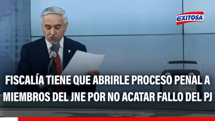 Unidad Popular: Fiscalía tiene que abrirle proceso penal a miembros del JNE por no acatar fallo del PJ, afirma Duberlí Rodríguez