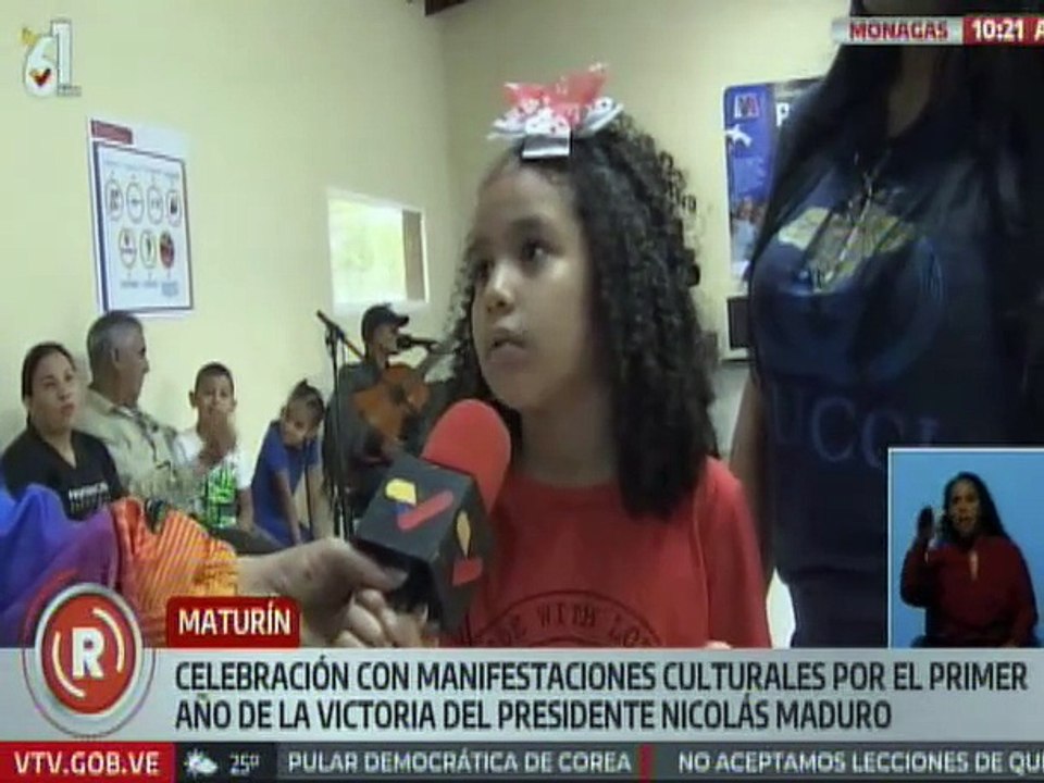 Monaguenses celebran con distintas manifestaciones culturales el 1° año de la victoria del Pdte. Maduro