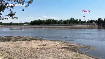 Suların çekildiği Meriç Nehri'nde tarih ortaya çıktı