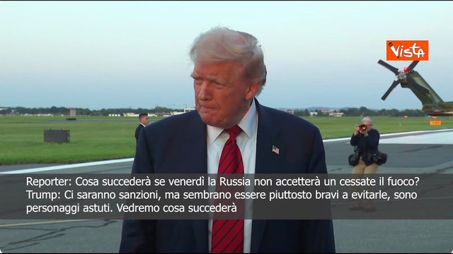 Trump: Se non si arriverà a cessate il fuoco, contro Russia ci saranno sanzioni