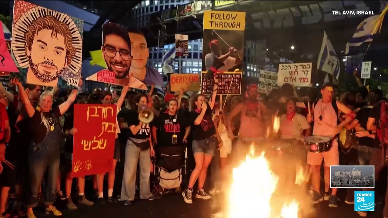 Videos of Israeli hostages in Gaza increase pressure on Benjamin Netanyahu for a ceasefire