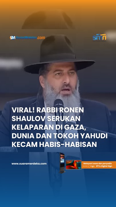 Viral! Rabbi Ronen Shaulov Serukan Kelaparan di Gaza, Dunia dan Tokoh Yahudi Kecam Habis-habisan