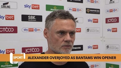 Graham Alexander overjoyed as Bradford win League One opener
