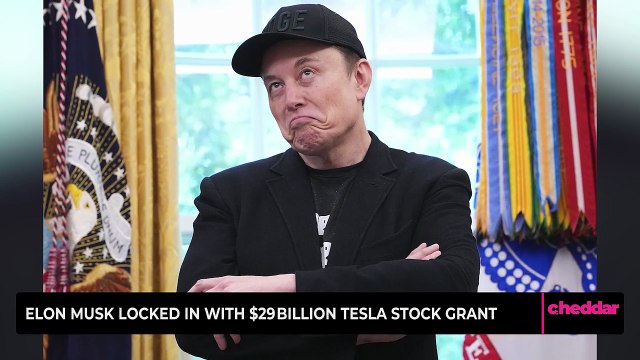 Elon Musk Locked in with $29 Billion Tesla Stock Grant
