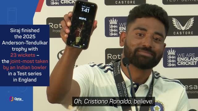 Siraj reveals Ronaldo inspiration ahead of final day thriller