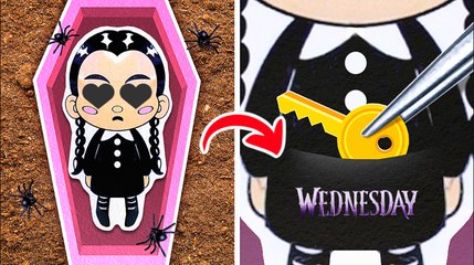 Wednesday Has a Dark Secret! *DIY Gamebook & Fun paper Crafts*