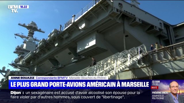 À bord du plus grand porte-avions américain, l'USS Gerald R. Ford, amarré à Marseille pour une semaine