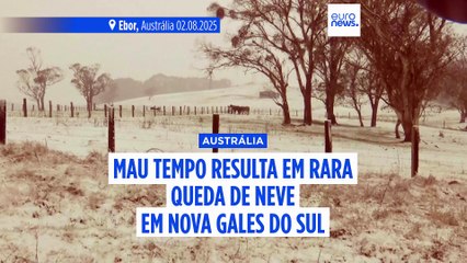Fim de semana de mau tempo resulta em rara queda de neve em cidades australianas