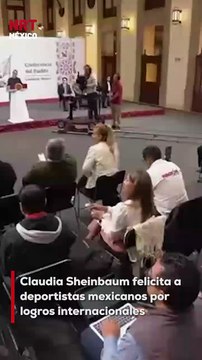 Durante la conferencia matutina, la presidenta Claudia Sheinbaum reconoció los logros del ciclista Isaac del Toro, ganador del Circuito de Gexto, y del clavadista Randal Willars, medallista en el Mundial de Deportes Acuáticos de Singapur 2025.