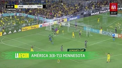 América rescata el empate y gana en penales ante Minnesota en la Leagues Cup