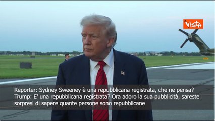 Trump: Sydney Sweeney repubblicana registrata? Allora penso che sua pubblicità jeans sia fantastica