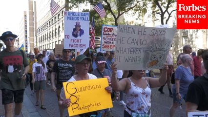 Anti-Trump Protestors Hit The Streets In San Antonio, Texas