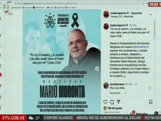 Dip. Nicolás Maduro Guerra expresa sentido pésame a familiares de monseñor Mario Moronta
