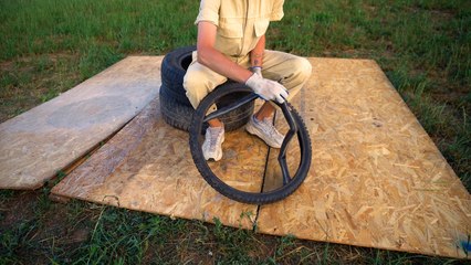 🔥 Turn Old Tires into Stunning Cement Decor! ♻️ DIY Upcycled Crafts