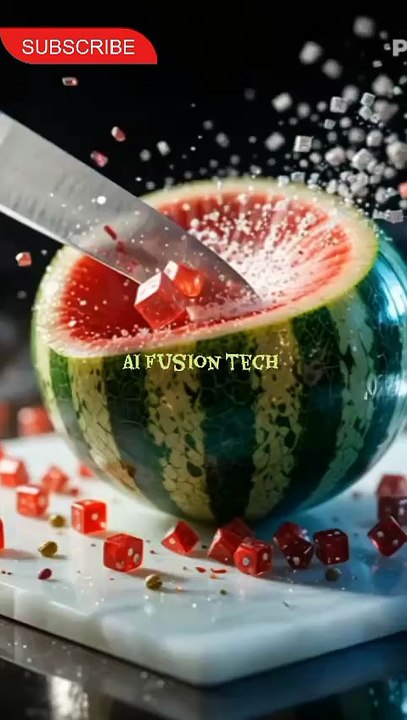 Dice Watermelon ASMR 🍉 | Satisfying Cube Cut Explosion in Ultra HD